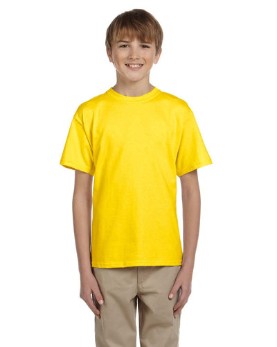 Fruit of the Loom Youth T-Shirt 3931B | Yellow - Front