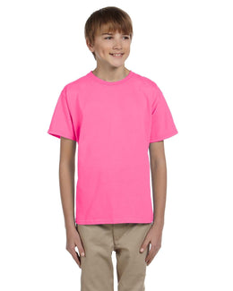 Fruit of the Loom Youth T-Shirt 3931B | Neon Pink - Front