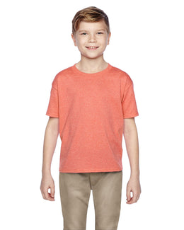 Fruit of the Loom Youth T-Shirt 3931B | Retro Hth Coral - Front