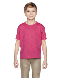 Fruit of the Loom Youth T-Shirt 3931B | Retro Hth Pink - Front