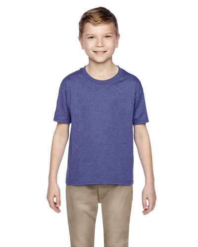 Fruit of the Loom Youth T-Shirt 3931B | Retro Hth Purp - Front