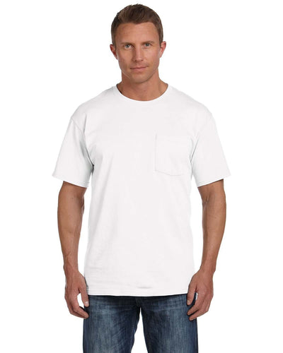 Fruit of the Loom Cotton Pocket T-Shirt 3931P | White - Front