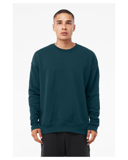 Bella+Canvas Unisex Drop Shoulder Fleece Crewneck Sweatshirt 3945 | Atlantic - Front