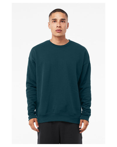Bella+Canvas Unisex Drop Shoulder Fleece Crewneck Sweatshirt 3945 | Atlantic - Front