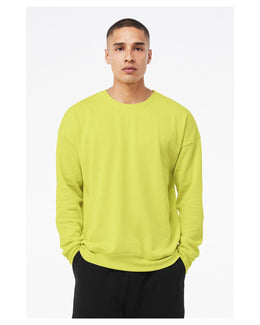 Bella+Canvas Unisex Drop Shoulder Fleece Crewneck Sweatshirt 3945 | Strobe - Front