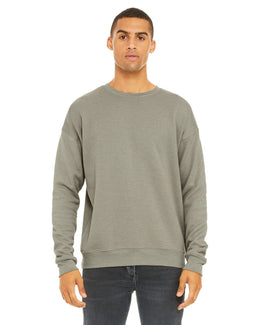 Bella+Canvas Unisex Drop Shoulder Fleece Crewneck Sweatshirt 3945 | Heather Stone - Front