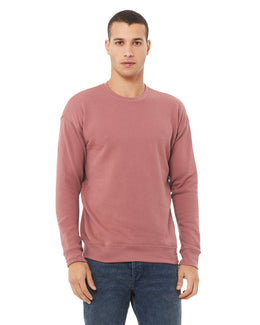 Bella+Canvas Unisex Drop Shoulder Fleece Crewneck Sweatshirt 3945 | Mauve - Front
