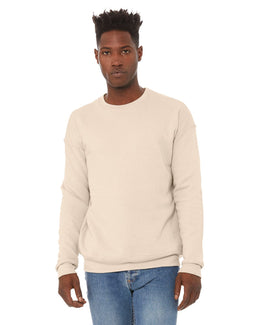 Bella+Canvas Unisex Drop Shoulder Fleece Crewneck Sweatshirt 3945 | Heather Dust - Front
