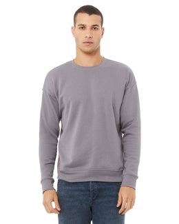 Bella+Canvas Unisex Drop Shoulder Fleece Crewneck Sweatshirt 3945 | Storm - Front
