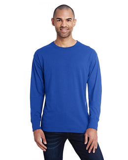 Hanes Mens X-Temp Long Sleeve T-Shirt 42L0 | Deep Royal - Front