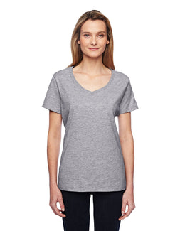 Hanes Ladies X-Temp Performance V-Neck 42V0 | Light Steel - Front