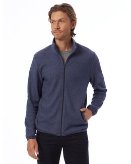 Alternative Adult Full Zip Fleece Jacket 43262RT | Eco Navy - Front