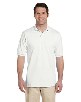 Jerzees 50/50 Jersey Knit Polo Shirt 437 | White - Front