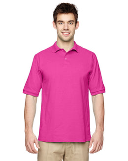 Jerzees 50/50 Jersey Knit Polo Shirt 437 | Cyber Pink - Front