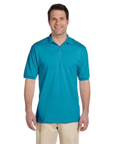 Jerzees 50/50 Jersey Knit Polo Shirt 437 | California Blue - Front