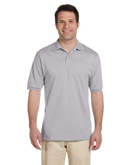 Jerzees 50/50 Jersey Knit Polo Shirt 437 | Silver - Front