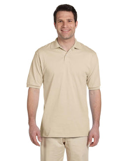 Jerzees 50/50 Jersey Knit Polo Shirt 437 | Sandstone - Front
