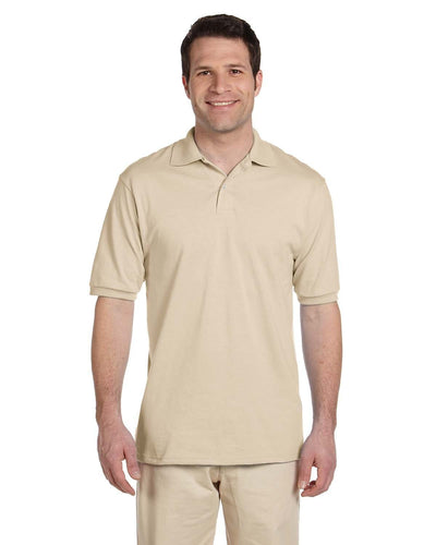 Jerzees 50/50 Jersey Knit Polo Shirt 437 | Sandstone - Front