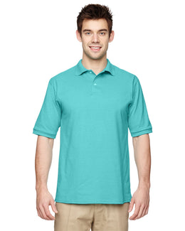 Jerzees 50/50 Jersey Knit Polo Shirt 437 | Scuba Blue - Front