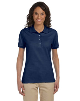 Jerzees Ladies 50/50 Jersey Knit Polo Shirt 437W | J Navy - Front