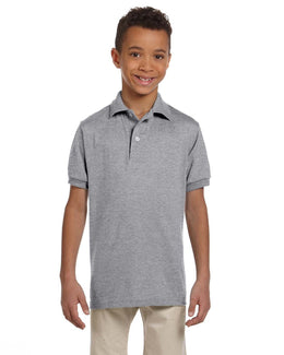 Jerzees Youth 50/50 Jersey Knit Polo Shirt 437Y | Oxford - Front