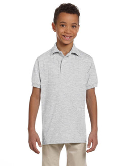Jerzees Youth 50/50 Jersey Knit Polo Shirt 437Y | Ash - Front