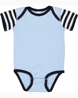 Rabbit Skins Lap Shoulder Creeper 4400 | Lt Blu/ Nv/ W St - Front