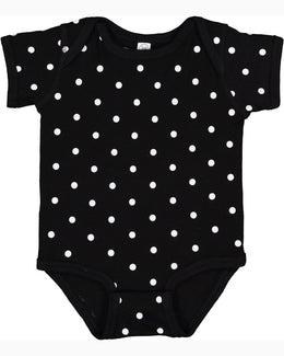 Rabbit Skins Lap Shoulder Creeper 4400 | Black/ White Dot - Front
