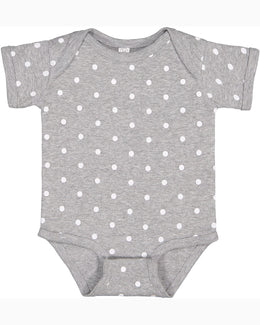 Rabbit Skins Lap Shoulder Creeper 4400 | Heather/ Wht Dot - Front
