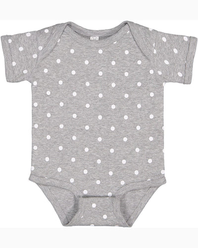 Rabbit Skins Lap Shoulder Creeper 4400 | Heather/ Wht Dot - Front