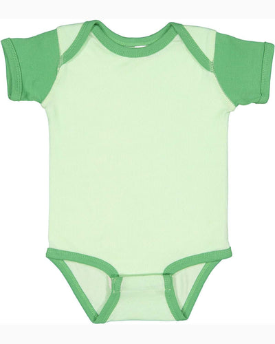 Rabbit Skins Lap Shoulder Creeper 4400 | Mint/ Grass - Front