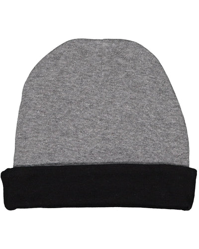 Rabbit Skins Infant Cap 4451 | Granite Hth/ Blk - Front