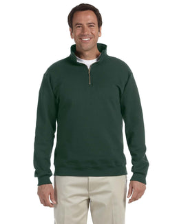 Jerzees SuperSweats 1/4 Zip Pullover Sweatshirt 4528 | Forest Green - Front