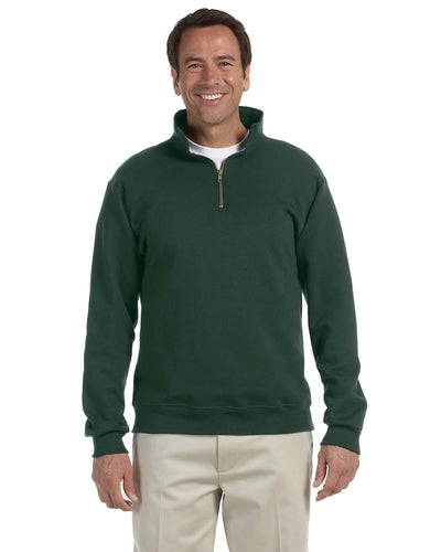 Jerzees SuperSweats 1/4 Zip Pullover Sweatshirt 4528 | Forest Green - Front