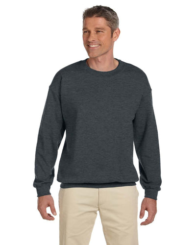 Jerzees SuperSweats 50/50 Crewneck Sweatshirt 4662 | Black Heather - Front