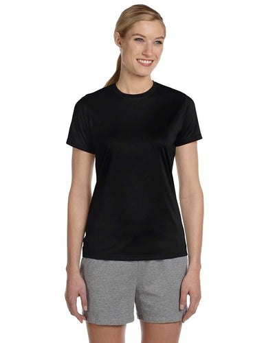 Hanes Ladies Cool Dri T-Shirt 4830 | Black - Front