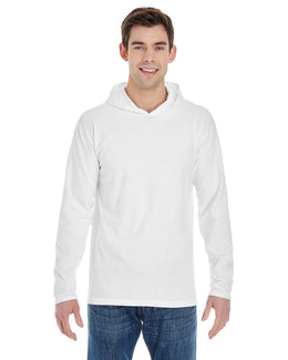 Comfort Colors Heavyweight Long Sleeve Hooded T-Shirt 4900 | White - Front