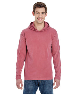 Comfort Colors Heavyweight Long Sleeve Hooded T-Shirt 4900 | Brick - Front