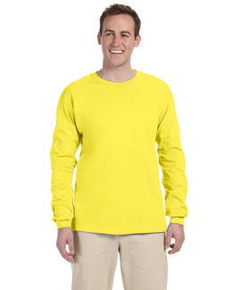 Fruit of the Loom Lightweight Long Sleeve T-Shirt 4930 | Yellow - Front