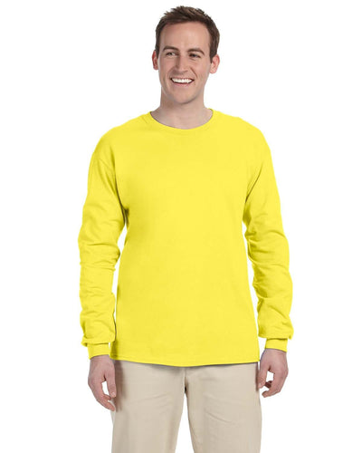 Fruit of the Loom Lightweight Long Sleeve T-Shirt 4930 | Yellow - Front