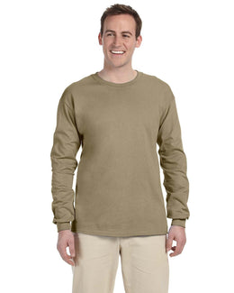 Fruit of the Loom Lightweight Long Sleeve T-Shirt 4930 | Khaki - Front