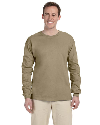 Fruit of the Loom Lightweight Long Sleeve T-Shirt 4930 | Khaki - Front