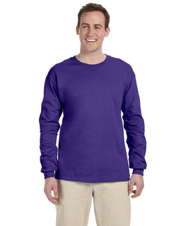Fruit of the Loom Lightweight Long Sleeve T-Shirt 4930 | Purple - Front