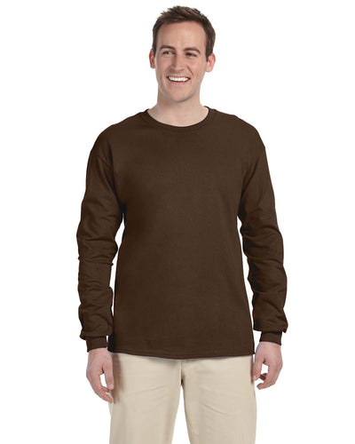 Fruit of the Loom Lightweight Long Sleeve T-Shirt 4930 | Chocolate - Front
