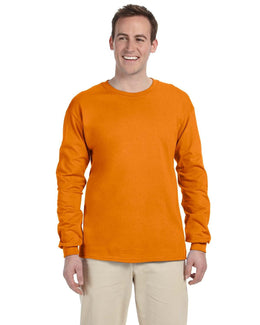 Fruit of the Loom Lightweight Long Sleeve T-Shirt 4930 | Tennessee Orange - Front