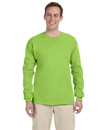 Fruit of the Loom Lightweight Long Sleeve T-Shirt 4930 | Neon Green - Front