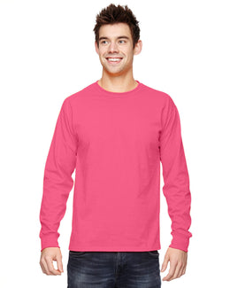 Fruit of the Loom Lightweight Long Sleeve T-Shirt 4930 | Neon Pink - Front