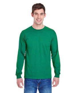 Fruit of the Loom Lightweight Long Sleeve T-Shirt 4930 | Retro Hthr Green - Front