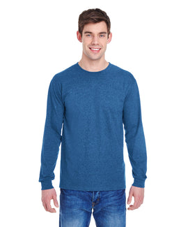 Fruit of the Loom Lightweight Long Sleeve T-Shirt 4930 | Retro Hthr Royal - Front