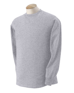 Fruit of the Loom Youth Heavy Cotton Long Sleeve T-Shirt 4930B | Athletic Heather - Front
